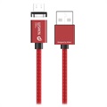 Wsken X1 Magnetic USB 2.0 / MicroUSB Data Og Ladekabel - Rød