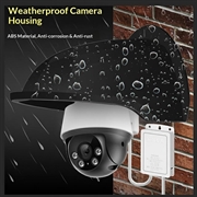 Veggmontert sol-/regnskjerm i plast for overvåkningskamera