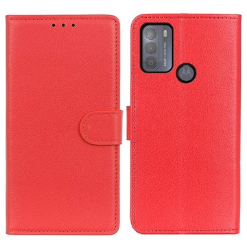 Motorola Moto G50 Lommebok-deksel med Magnetisk Lukning - Rød