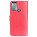 Motorola Moto G50 Lommebok-deksel med Magnetisk Lukning - Rød