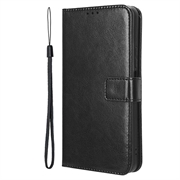 Xiaomi Redmi 14C/14R/Poco C75 Lommebok-deksel med Magnetisk Lukning - svart