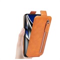 Glidelåslomme Xiaomi Poco X4 Pro 5G Vertikalt Flip-deskel - Brun