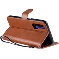 Huawei Nova 5T, Honor 20/20S Lommebok-deksel med Magnetisk Lukning - Brun