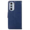 Motorola Edge 30 Pro Lommebok-deksel med Magnetisk Lukning - Blå
