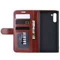 Samsung Galaxy Note10 Lommebok-deksel med Magnetisk Lukning - Brun