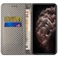 Samsung Galaxy S22 5G Lommebok-Deksel - Karbonfiber - Grå