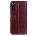 Sony Xperia 1 V Lommebok-deksel med Magnetisk Lukning - Brun