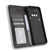 Nothing Phone (3a) Lommebok-deksel med Magnetisk Lukning - svart