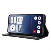 Nothing Phone (3a) Lommebok-deksel med Magnetisk Lukning - svart