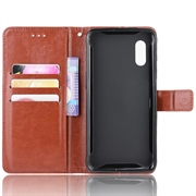 Samsung Galaxy Xcover Pro Lommebok-deksel med Magnetisk Lukning - Brun