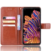 Samsung Galaxy Xcover Pro Lommebok-deksel med Magnetisk Lukning - Brun