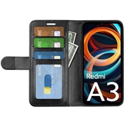 Xiaomi Redmi A3 Lommebok-deksel med Magnetisk Lukning