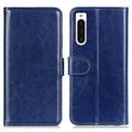 Sony Xperia 10 V Lommebok-deksel med Magnetisk Lukning - Blå