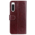Sony Xperia 10 V Lommebok-deksel med Magnetisk Lukning - Brun
