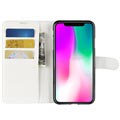 iPhone XR Lommebok-deksel med Magnetisk Lukning - Hvit