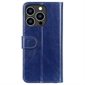 iPhone 15 Pro Max Lommebok-deksel med Magnetisk Lukning - Blå