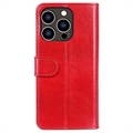 iPhone 15 Pro Max Lommebok-deksel med Magnetisk Lukning - Rød