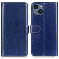 iPhone 15 Lommebok-deksel med Magnetisk Lukning - Blå