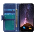 iPhone 15 Lommebok-deksel med Magnetisk Lukning - Blå