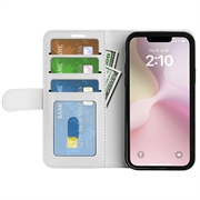 iPhone 16e Lommebok-deksel med Magnetisk Lukning - Hvit