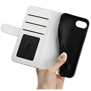 iPhone 16e Lommebok-deksel med Magnetisk Lukning - Hvit