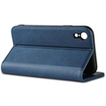 iPhone XR Retro Lommebok-deksel med Magnetisk Lukning - Blå