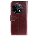 OnePlus 11 Lommebok-deksel med Stativ - Brun