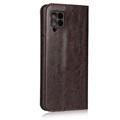 Samsung Galaxy A42 5G Lommebok-deksel i Lær med Stativ - Mørkebrun