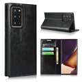 Samsung Galaxy Note20 Ultra Lommebok-deksel i Lær med Stativ