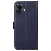 Nothing Phone (2) Lommebok-deksel i Lær med RFID - Blå