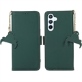 Samsung Galaxy A34 5G Lommebok-deksel i Lær med RFID - Grønn