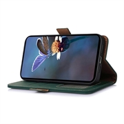 Samsung Galaxy S26+ lommebokveske i lær med RFID - grønn