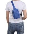 Telefonveske i vanntett nylon for bryst og skulder - passer til 6.5"- 7.2" telefoner - Blå