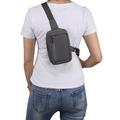 Telefonveske i vanntett nylon for bryst og skulder - passer til 6.5"- 7.2" telefoner - mørkegrå