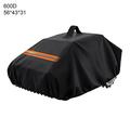 Vanntett deksel til robotgressklipper i 600D Oxford-stoff – 56 x 43 x 31cm – svart/oransje