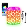 Vanntett Bluetooth LED Stry Fairy Lampe - 10m