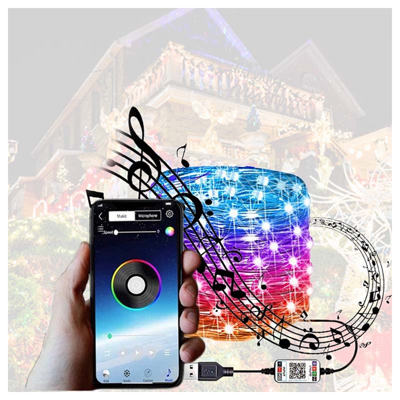 Vanntett Bluetooth LED Stry Fairy Lampe