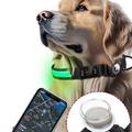 Vanntett LED-hundehalsbånd med Apple AirTag 1/2-holder - Stor 38-60 cm - Blå