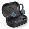 Vanntette trådløse sportsøretelefoner med berøringssensor - svart