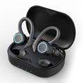 Vanntette trådløse sportsøretelefoner med berøringssensor - svart