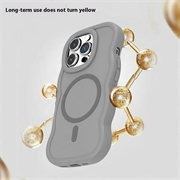 iPhone 16 Pro Max Bølgekant magnetisk hybrid-deksel - grå