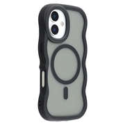 iPhone 17 Bølgekant magnetisk hybrid-deksel - svart