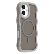 iPhone 17 Bølgekant magnetisk hybrid-deksel - grå