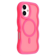 iPhone 17 Bølgekant magnetisk hybrid-deksel - varm rosa
