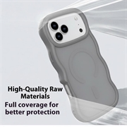 iPhone 17 Pro Bølgekant magnetisk hybrid-deksel - grå