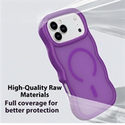 iPhone 17 Pro Max Bølgekant magnetisk hybrid-deksel - Lilla