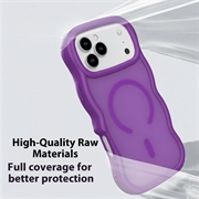 iPhone 17 Pro Bølgekant magnetisk hybrid-deksel - Lilla