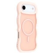 iPhone Air Bølgekant magnetisk hybrid-deksel - rosa
