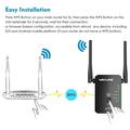 Wavlink WS-WN578R2-B N300 WiFi-forsterker / ruter med to antenner - svart