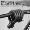 West Biking YP0705099 Tyverisikret sykkellås med nøkkel i bladstål - 1.2m